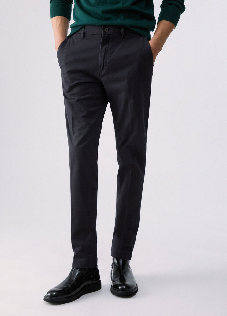 Chino trousers in gabardine dark grey Liu Jo - medium