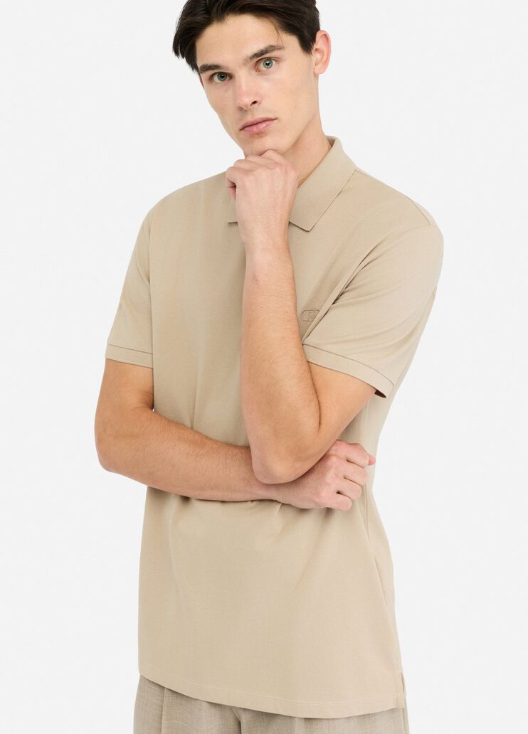 Polo de piqué de algodón beige Liu Jo - large image number 2