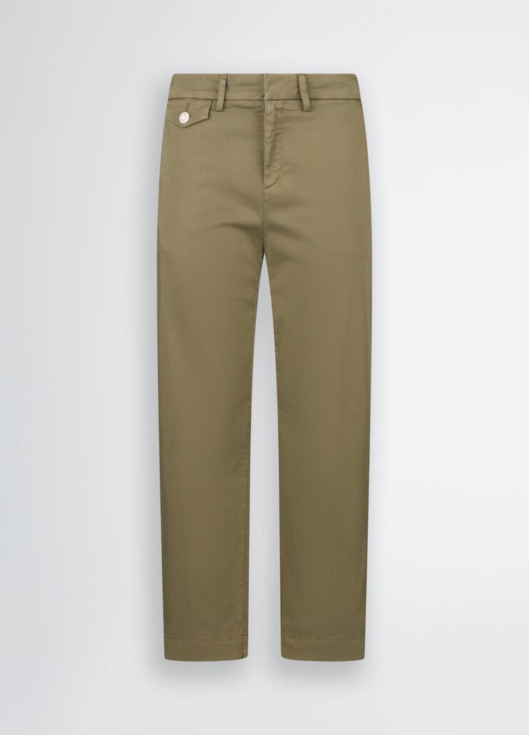 Cropped chinos green Liu Jo - large image number 6 Cropped chinos green Liu Jo - large image number 6