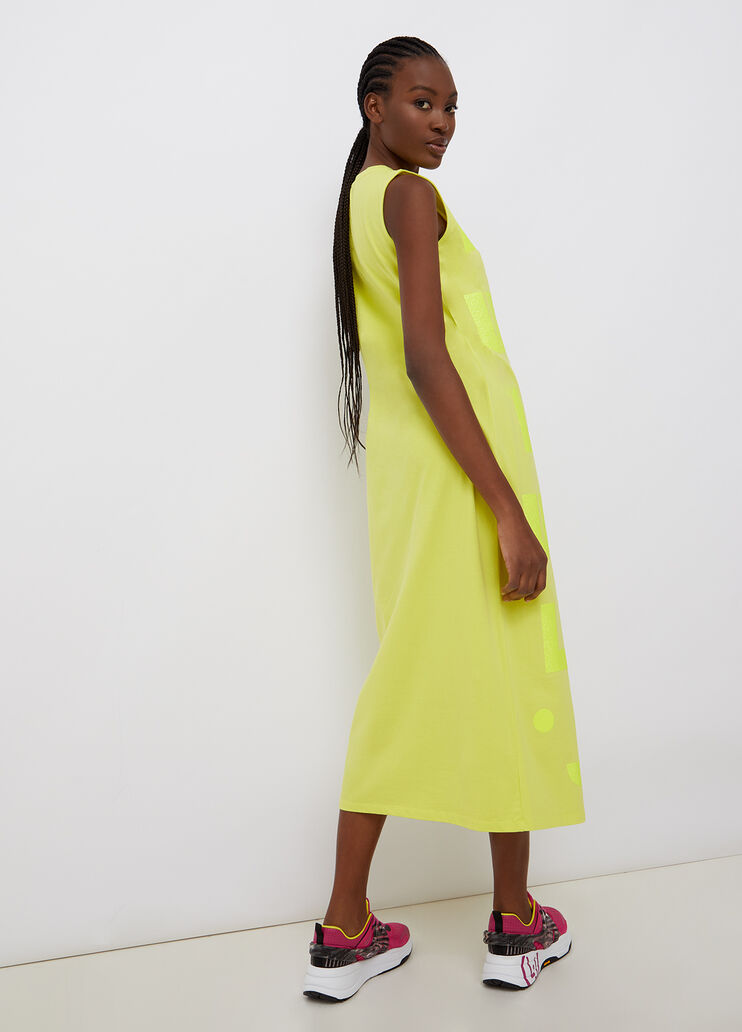 Long dress with glitter logo yellow Liu Jo - large image number 1 Long dress with glitter logo yellow Liu Jo - large image number 1