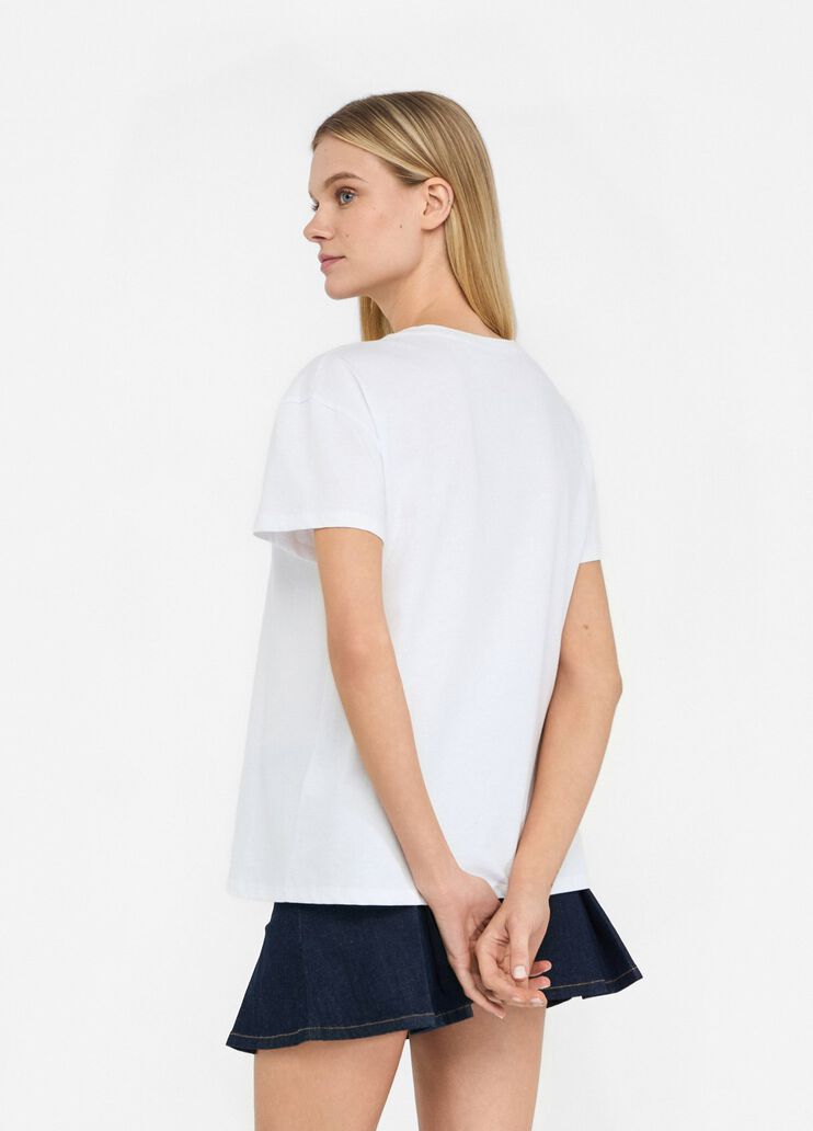 T-shirt with rhinestones white Liu Jo - large image number 1 T-shirt with rhinestones white Liu Jo - large image number 1