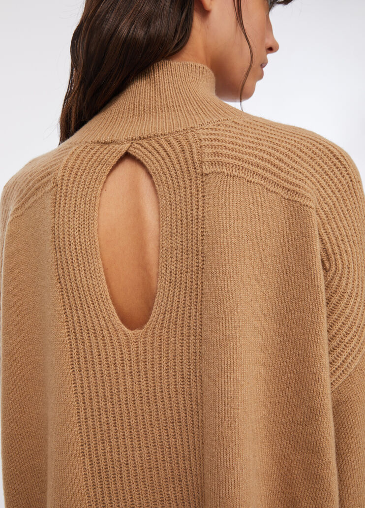 100% wool jumper with bejewelled embroidery beige Liu Jo - large image number 3 100% wool jumper with bejewelled embroidery beige Liu Jo - large image number 3