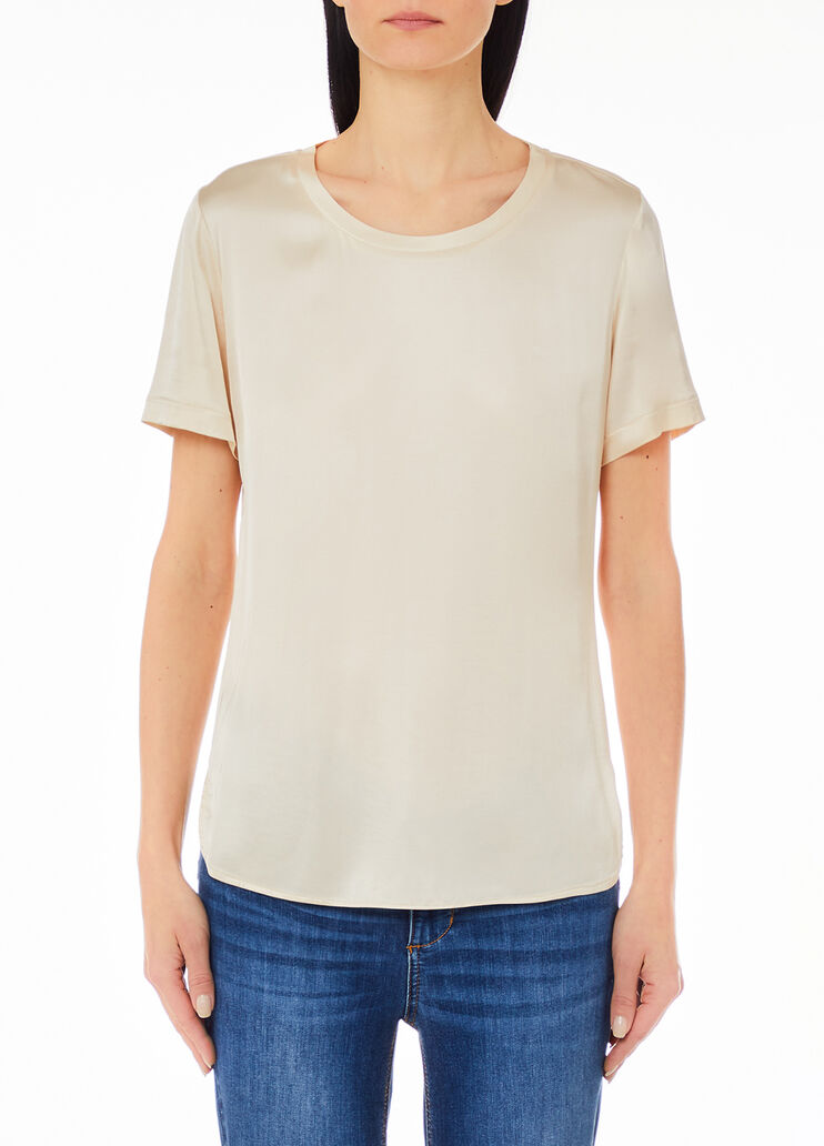Satin T-shirt  light beige Liu Jo - medium Satin T-shirt  light beige Liu Jo - medium