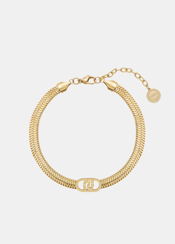 Bracelet with monogram logo gold Liu Jo - medium  Bracelet with monogram logo gold Liu Jo - medium