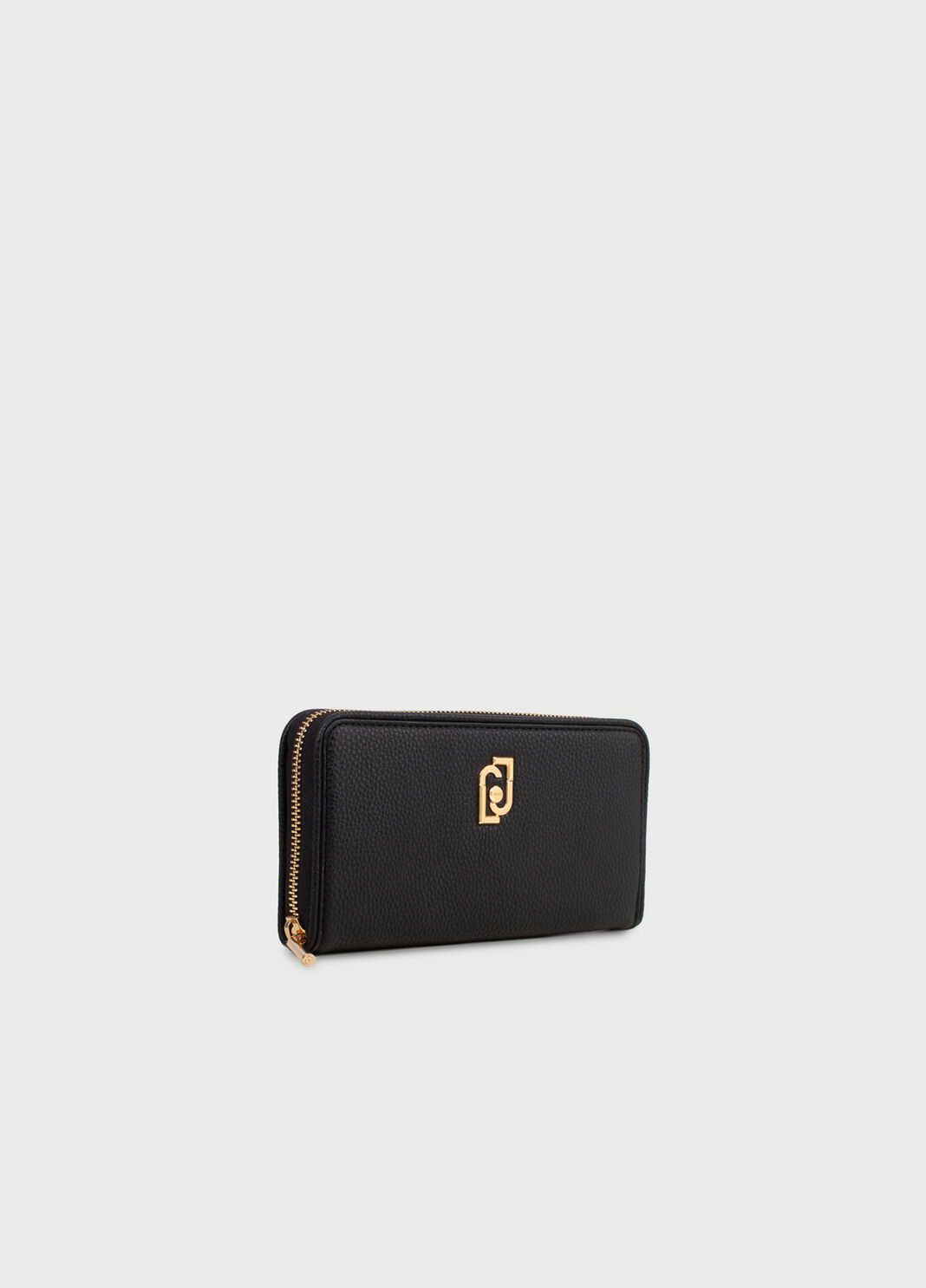 Large wallet with logo Black Liu Jo - large image number 1