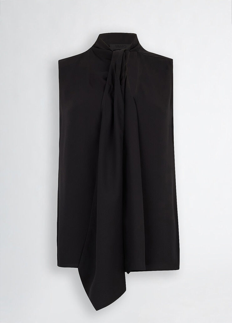 Top with scarf black Liu Jo - large image number 6 Top with scarf black Liu Jo - large image number 6