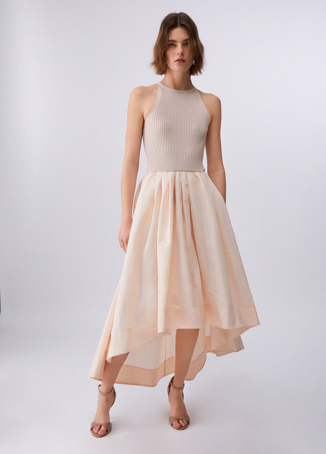 Langes Taftkleid nude Liu Jo - large image number 0