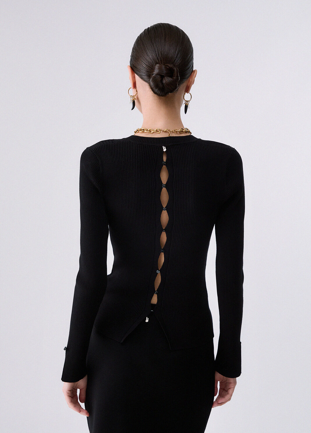 V-neck jumper black Liu Jo - large image number 1