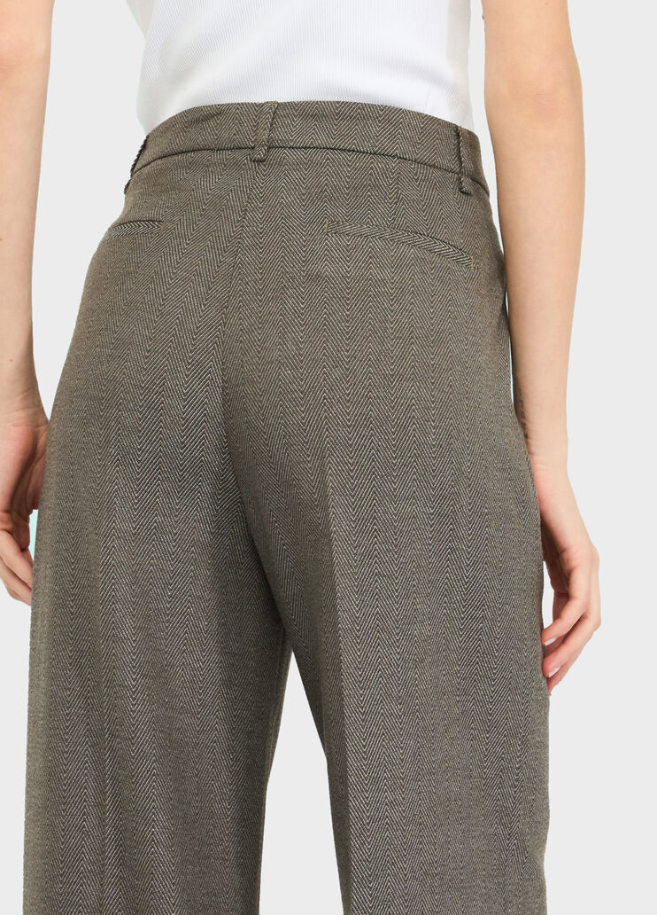 Pantalón recto con pinza beige oscuro Liu Jo - large image number 4 Pantalón recto con pinza beige oscuro Liu Jo - large image number 4