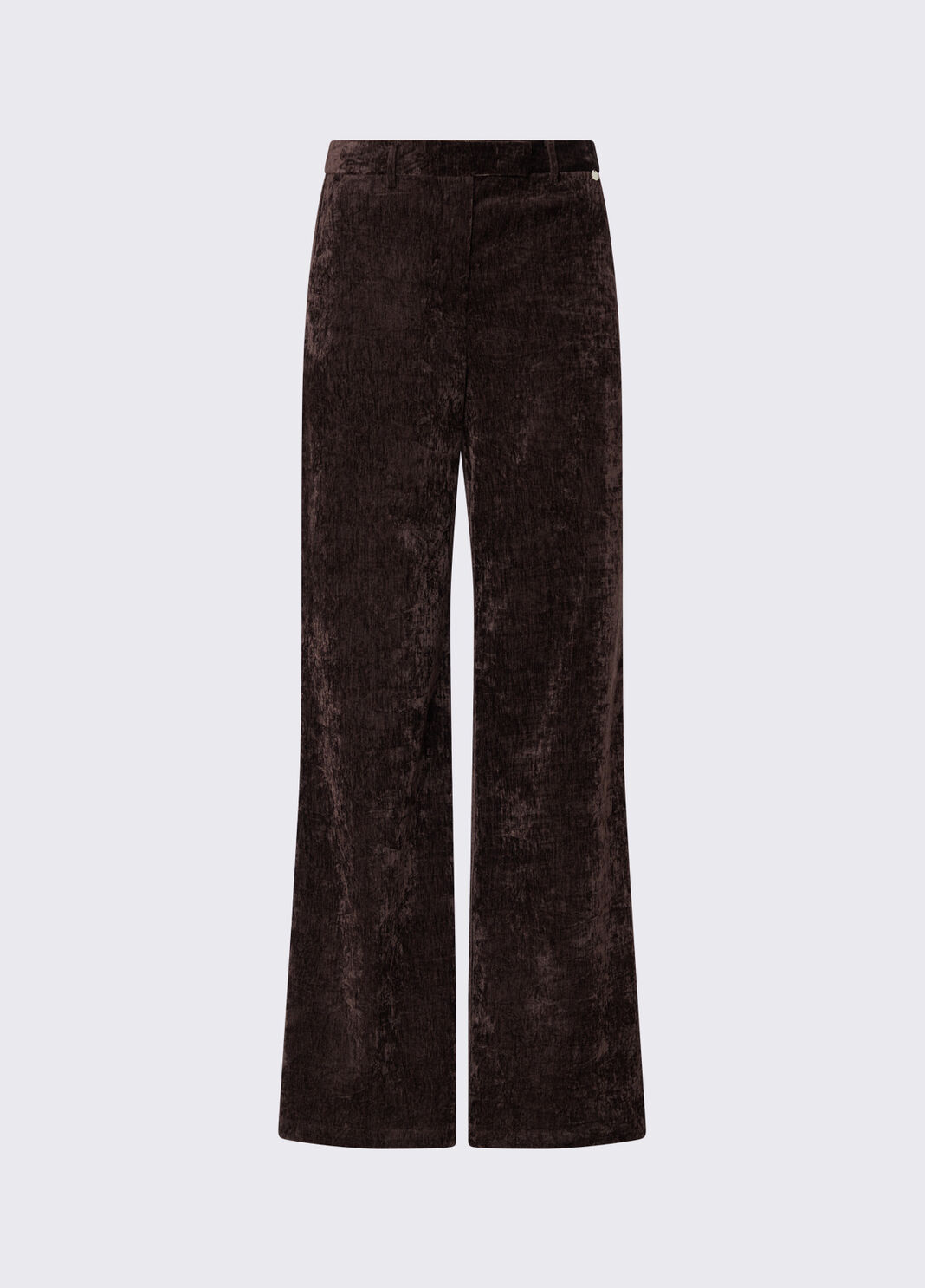 Pantalones rectos de terciopelo marr&oacute;n oscuro Liu Jo - large image number 6