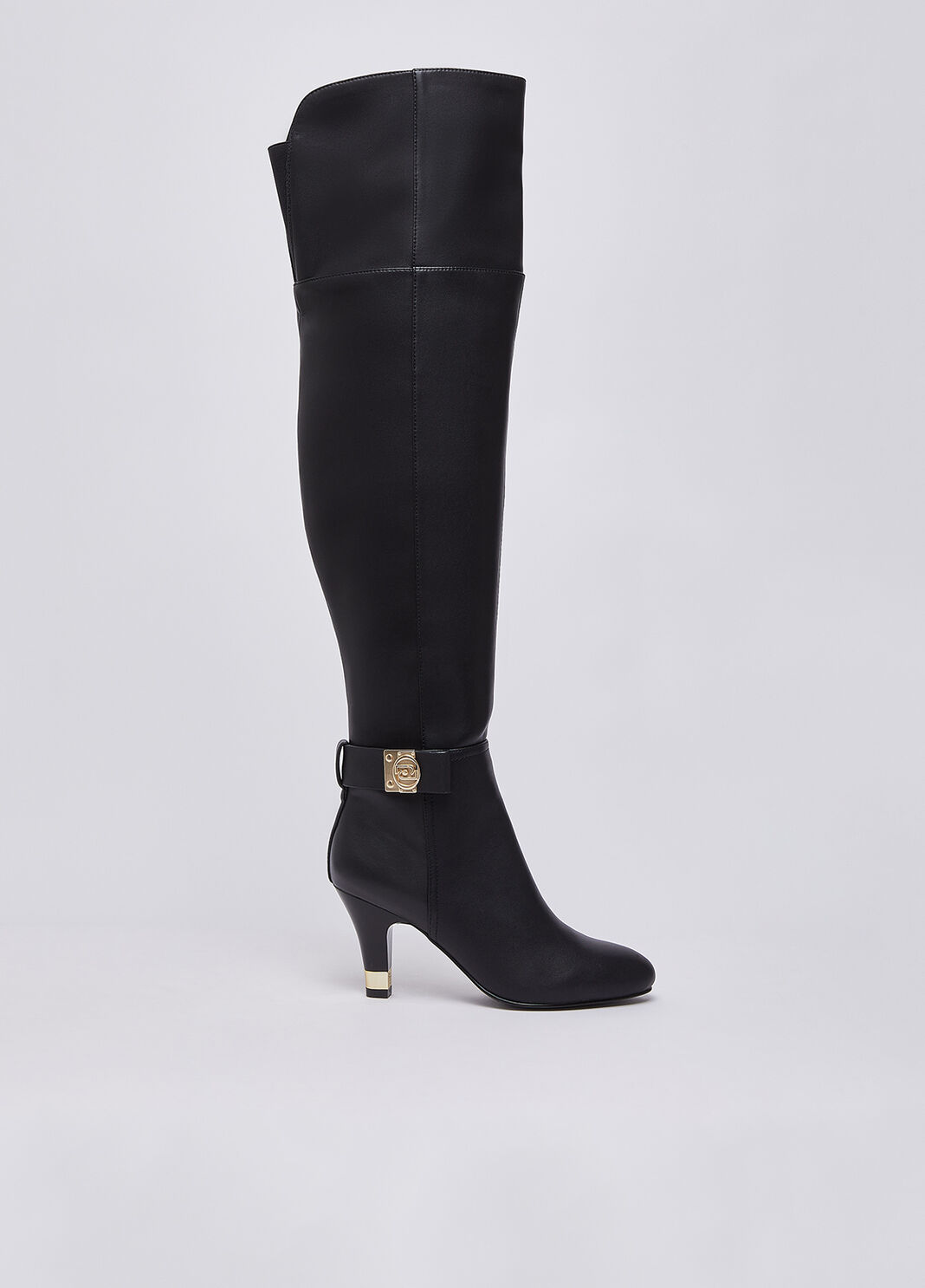 Boots over-the-knee boots in leather black Liu Jo - large image number 1