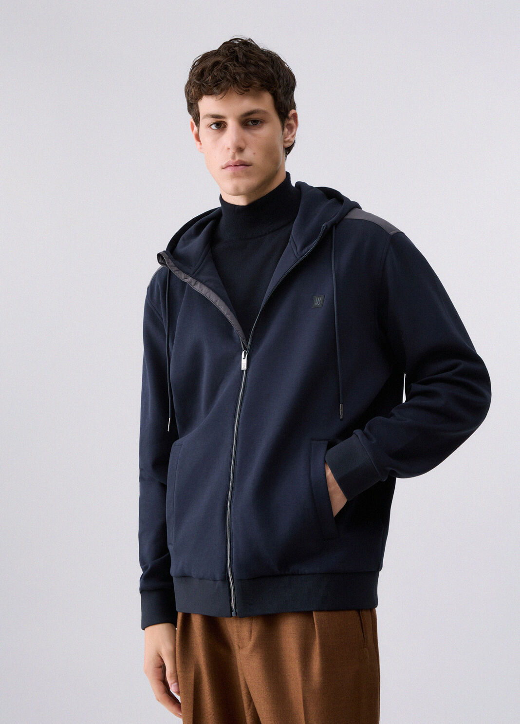 Sweatshirt with scuba inserts dark blue Liu Jo - large image number 0