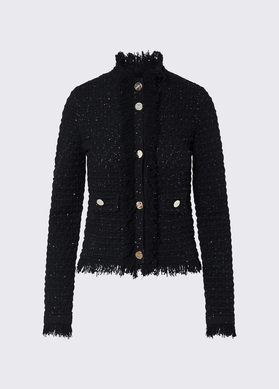 Jacket with Frayed Details black Liu Jo - large image number 6