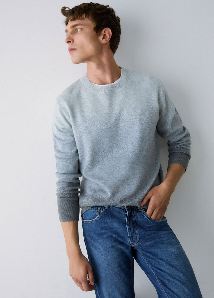 Pull d&eacute;grad&eacute; en m&eacute;lange de laine gris chin&eacute; Liu Jo - medium
