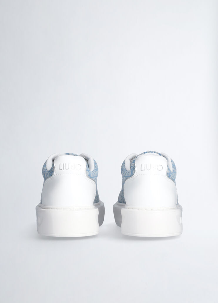 Monogram leather sneakers denim Liu Jo - large image number 7 Monogram leather sneakers denim Liu Jo - large image number 7