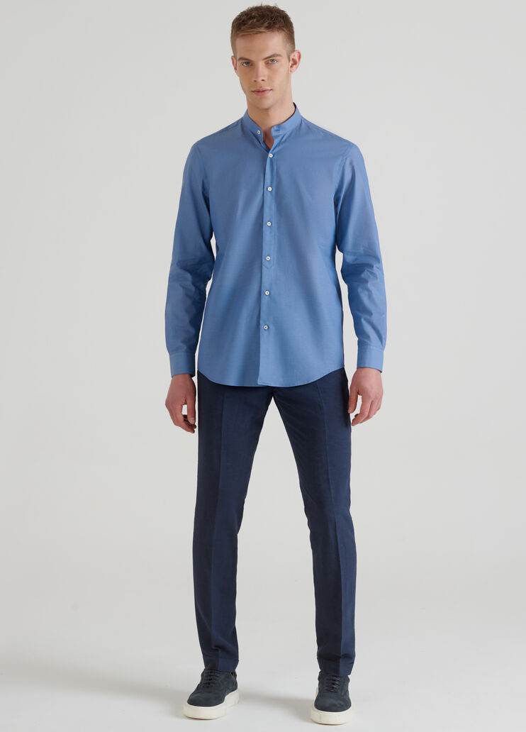 Pantalone in misto lino con pinces Dark Blue Liu Jo - large image number 2