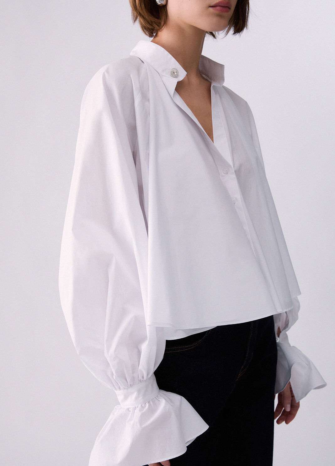 Chemise en popeline douce blanc optique Liu Jo - large image number 4