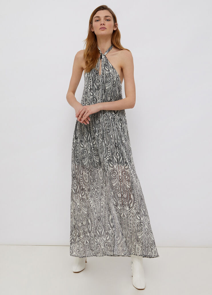 Long dress with bow white/black Liu Jo - large image number 0 Long dress with bow white/black Liu Jo - large image number 0
