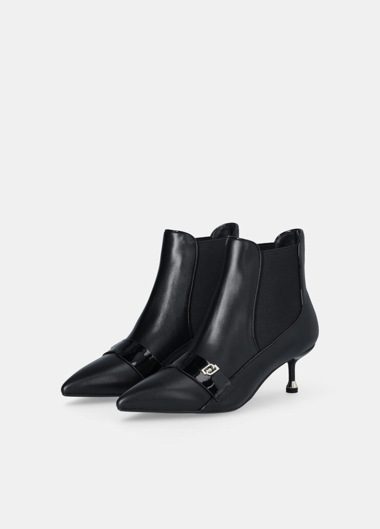 Leather ankle boot with low heel black Liu Jo - large image number 1 Leather ankle boot with low heel black Liu Jo - large image number 1
