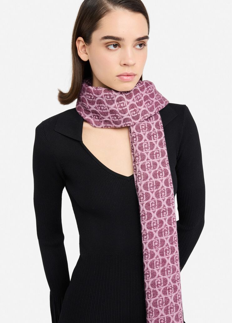 Stole with monogram logo red Liu Jo - medium Stole with monogram logo red Liu Jo - medium