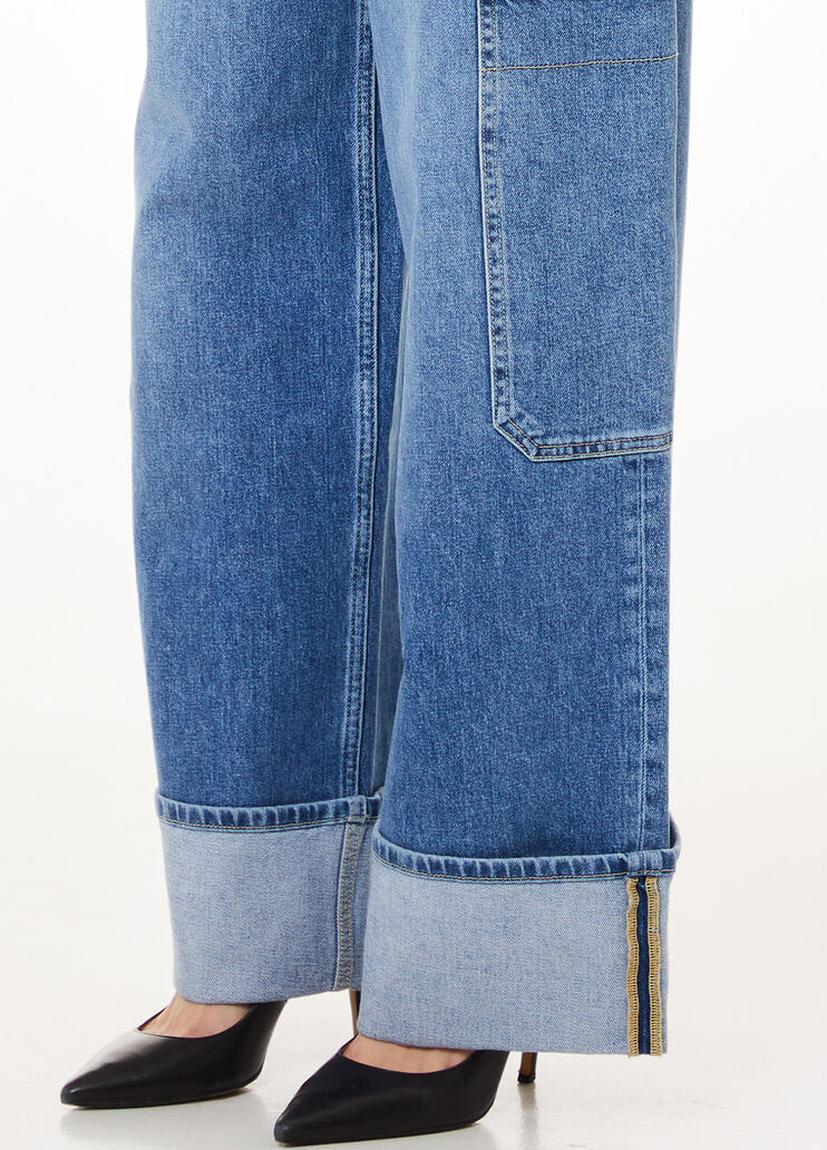 Jeans cargo flare con cintura denim blu Liu Jo - large image number 2 Jeans cargo flare con cintura denim blu Liu Jo - large image number 2