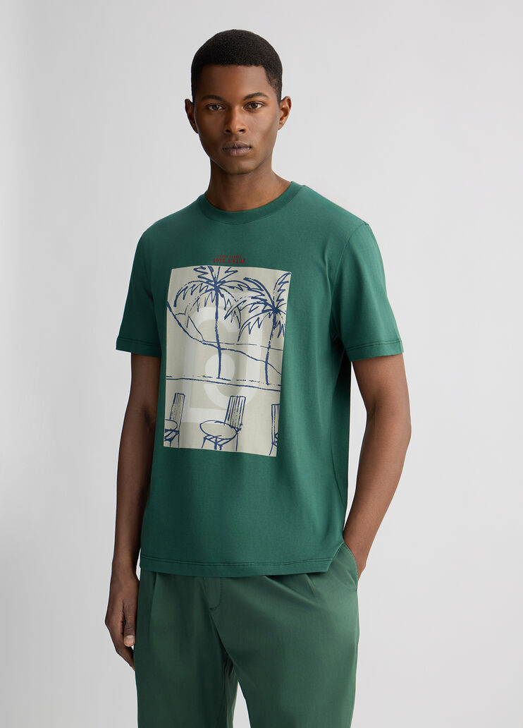Green T-shirt with print dark green Liu Jo - medium Green T-shirt with print dark green Liu Jo - medium