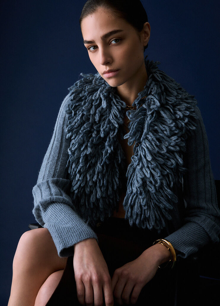Wool and Alpaca Cardigan light blue Liu Jo - medium