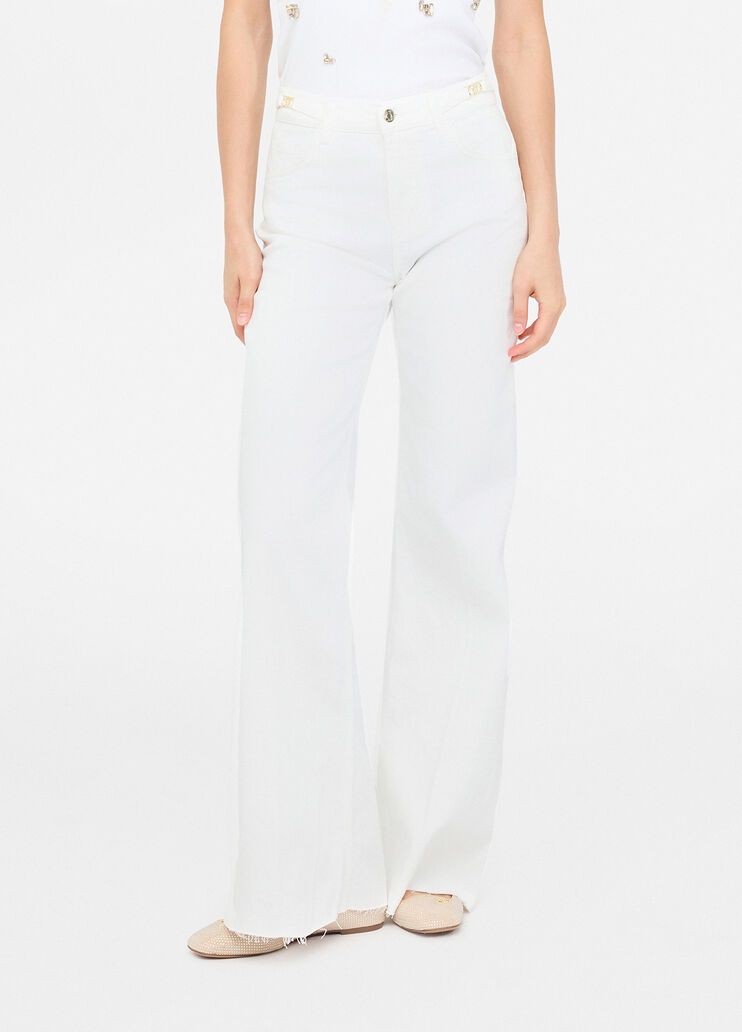 Flared trousers white wool Liu Jo - medium Flared trousers white wool Liu Jo - medium