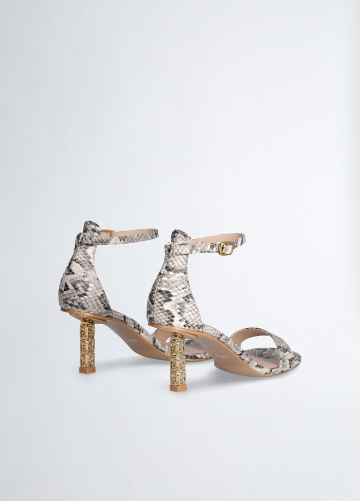 Sandals with branded heel python print Liu Jo - large image number 3 Sandals with branded heel python print Liu Jo - large image number 3