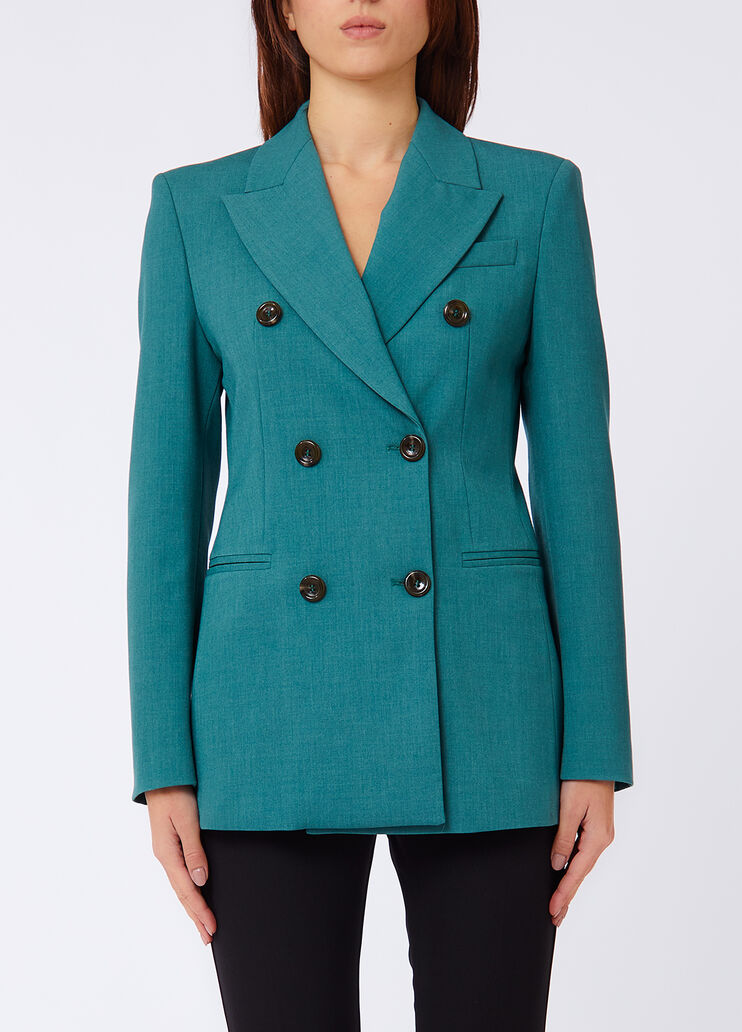 Blazer doppiopetto gessato azzurro Liu Jo - medium Blazer doppiopetto gessato azzurro Liu Jo - medium