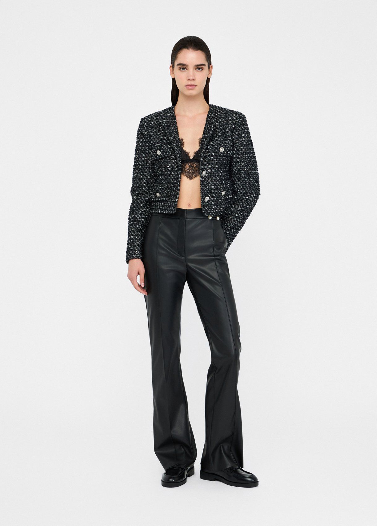 Bouclé jacket colour black | Liu Jo