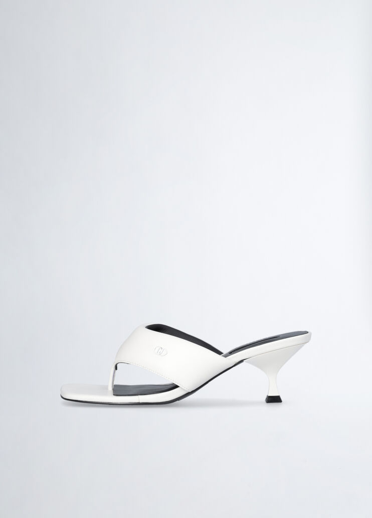 Thong sandals with heel white Liu Jo - large image number 4 Thong sandals with heel white Liu Jo - large image number 4