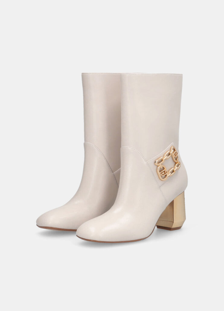 Stivaletti con tacco largo latte Liu Jo - large image number 2