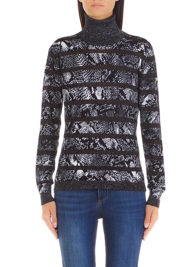 Rollkragenpullover mit Python-Print Python Liu Jo - large image number 0 Rollkragenpullover mit Python-Print Python Liu Jo - large image number 0