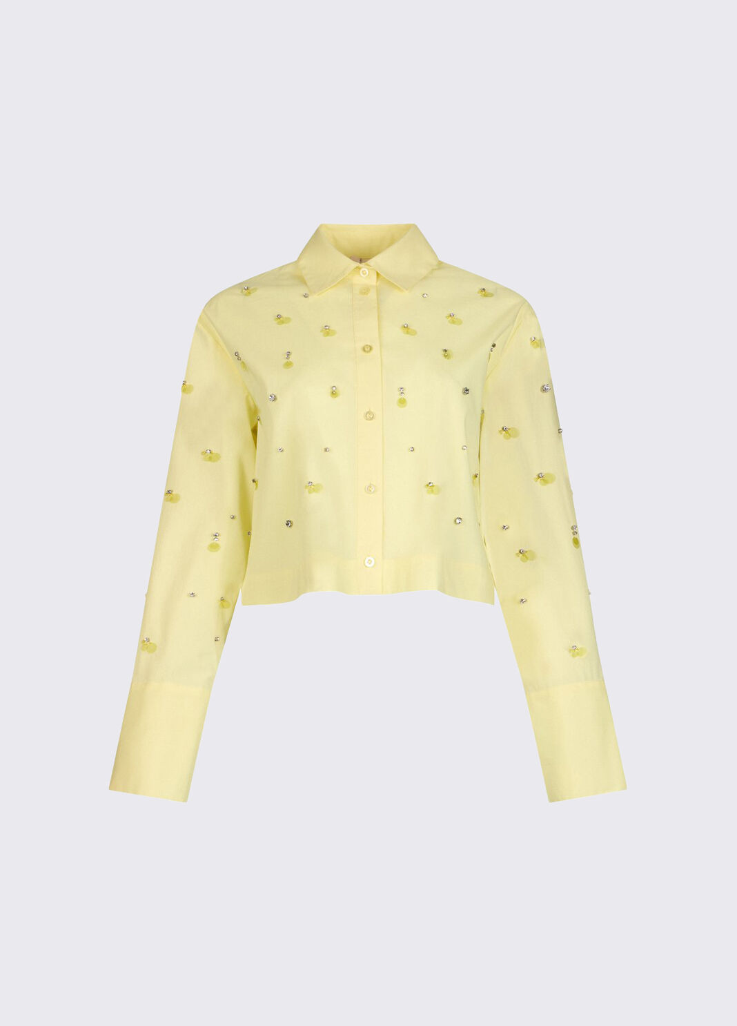 Boxy-Hemd mit Schmuckstickerei Gelb Liu Jo - large image number 6
