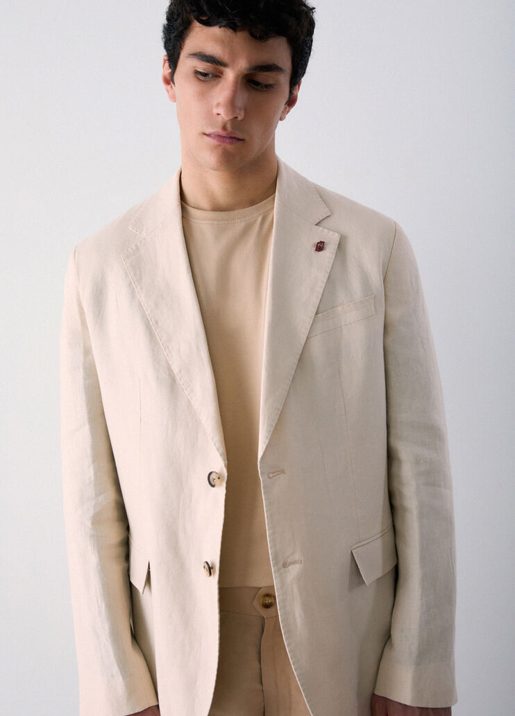 100% linen elegant jacket white Liu Jo - medium