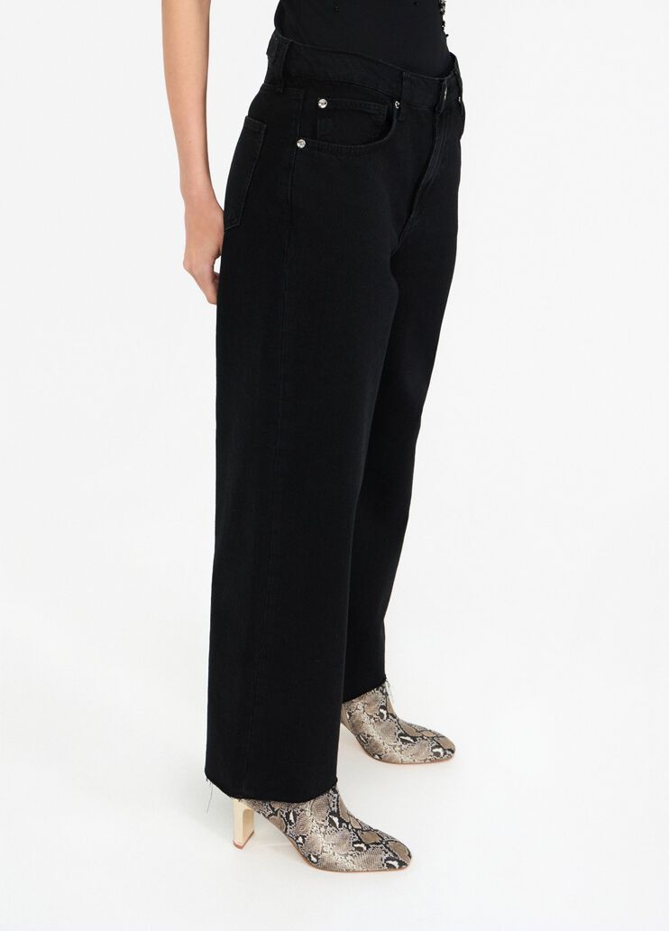 Low-rise wide-leg jeans black denim Liu Jo - large image number 3 Low-rise wide-leg jeans black denim Liu Jo - large image number 3
