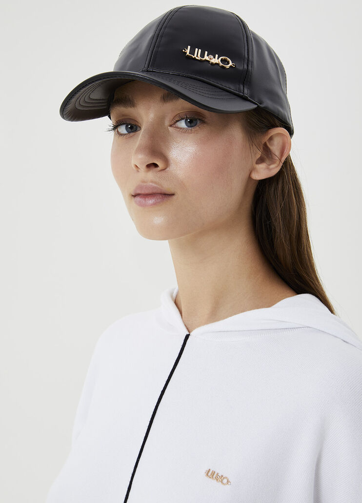 Gorra de polipiel con visera Negro Liu Jo - large image number 1
