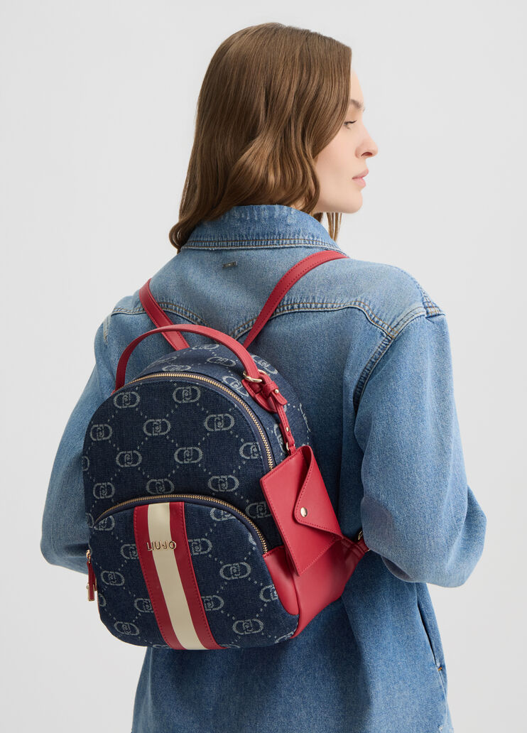 Jacquard backpack dark denim Liu Jo - medium Jacquard backpack dark denim Liu Jo - medium
