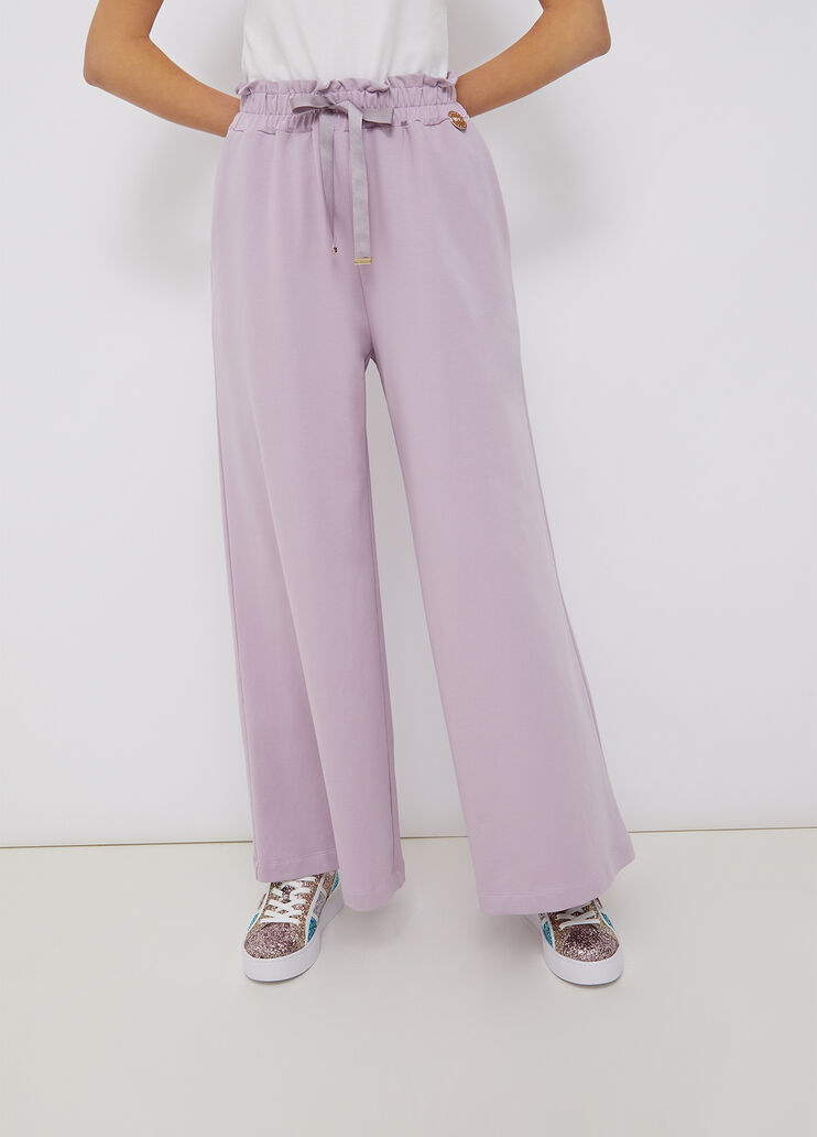 Plush Palazzo trousers lilac Liu Jo - large image number 0 Plush Palazzo trousers lilac Liu Jo - large image number 0