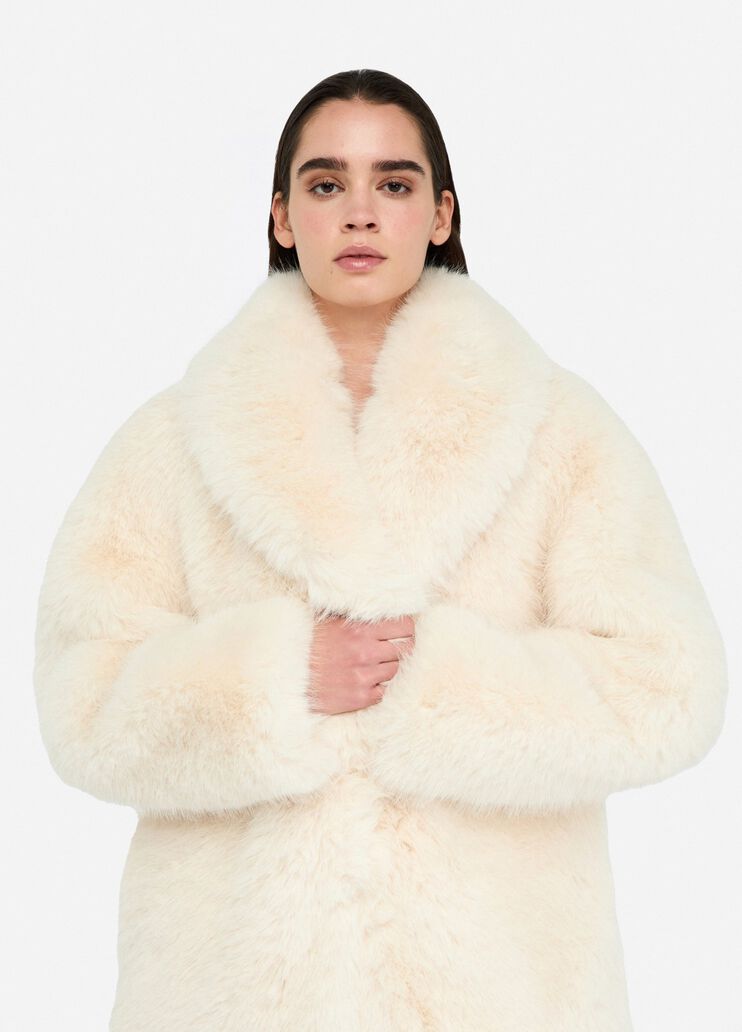 Faux fur coat milk Liu Jo - medium Faux fur coat milk Liu Jo - medium