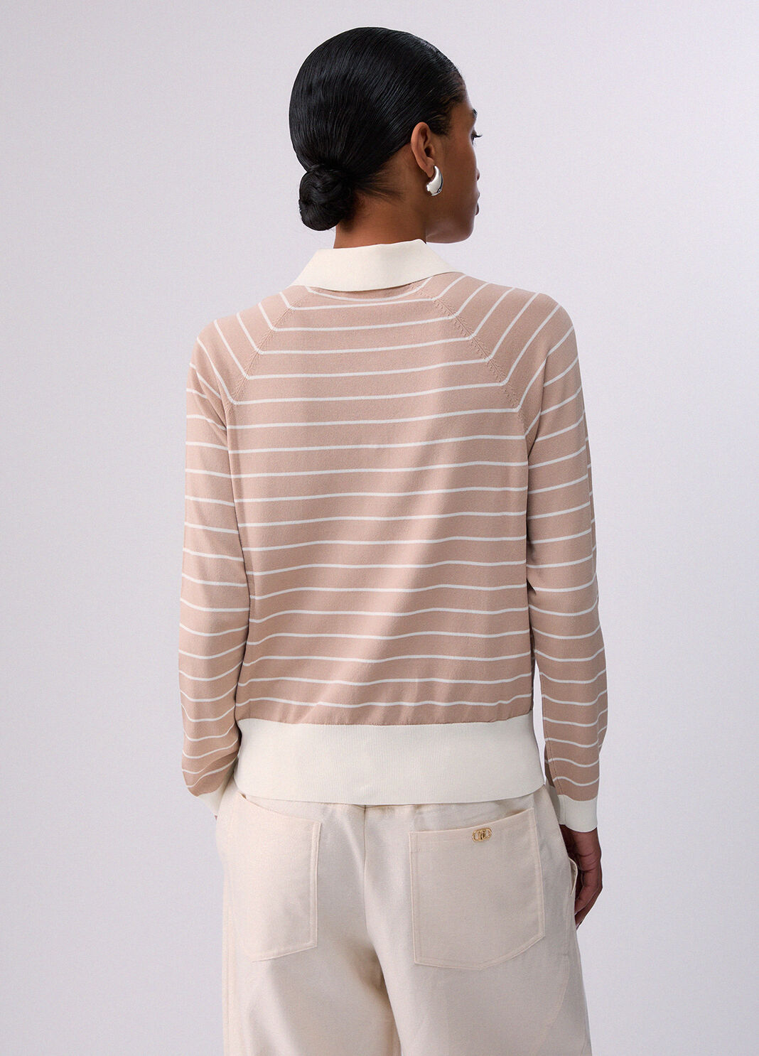 Gestreifter Cardigan Beige Liu Jo - large image number 1