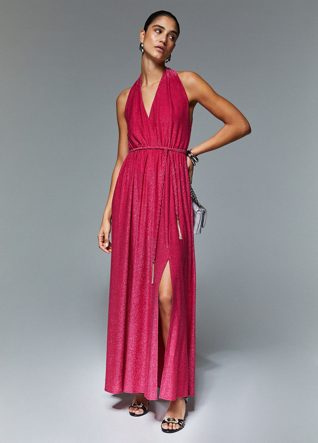 Langes Lurexkleid Rosa Liu Jo - large image number 3