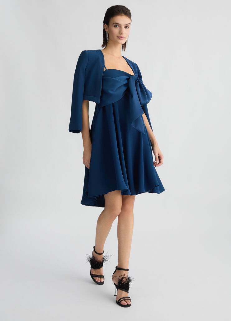 Blue dress with bow sapphire blue Liu Jo - large image number 5 Blue dress with bow sapphire blue Liu Jo - large image number 5