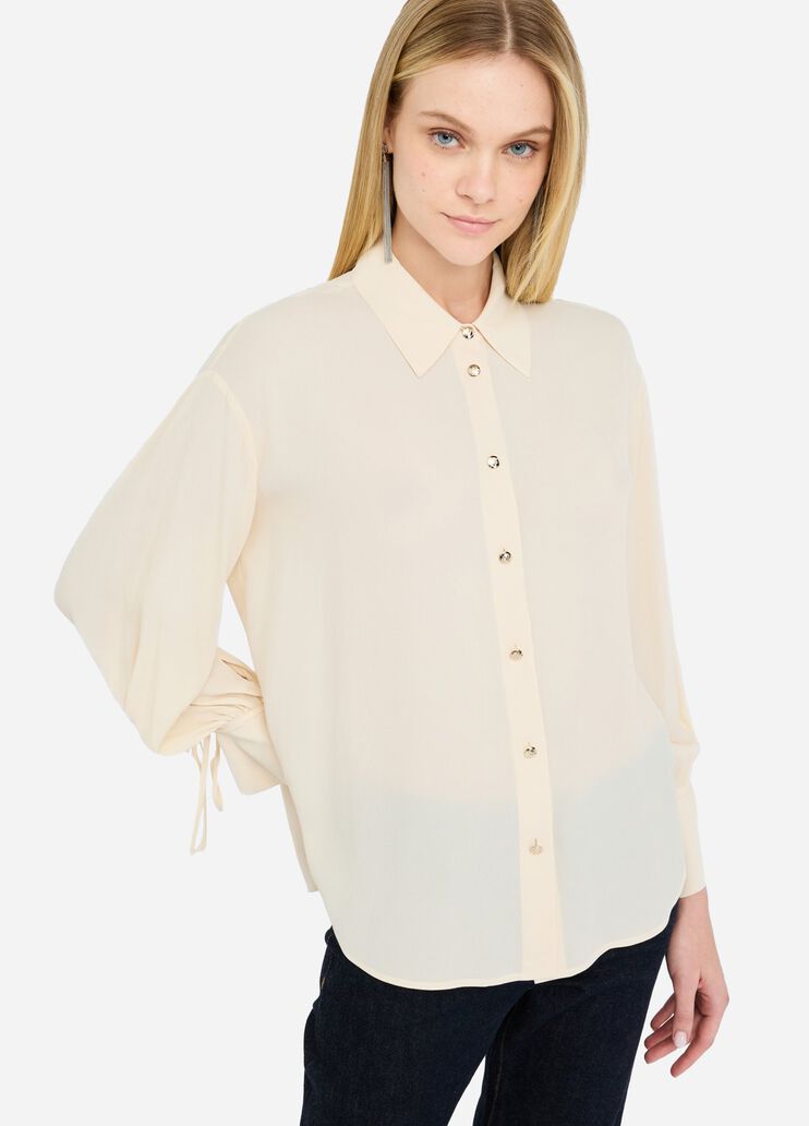 Crêpe de chine shirt ivory Liu Jo - medium Crêpe de chine shirt ivory Liu Jo - medium