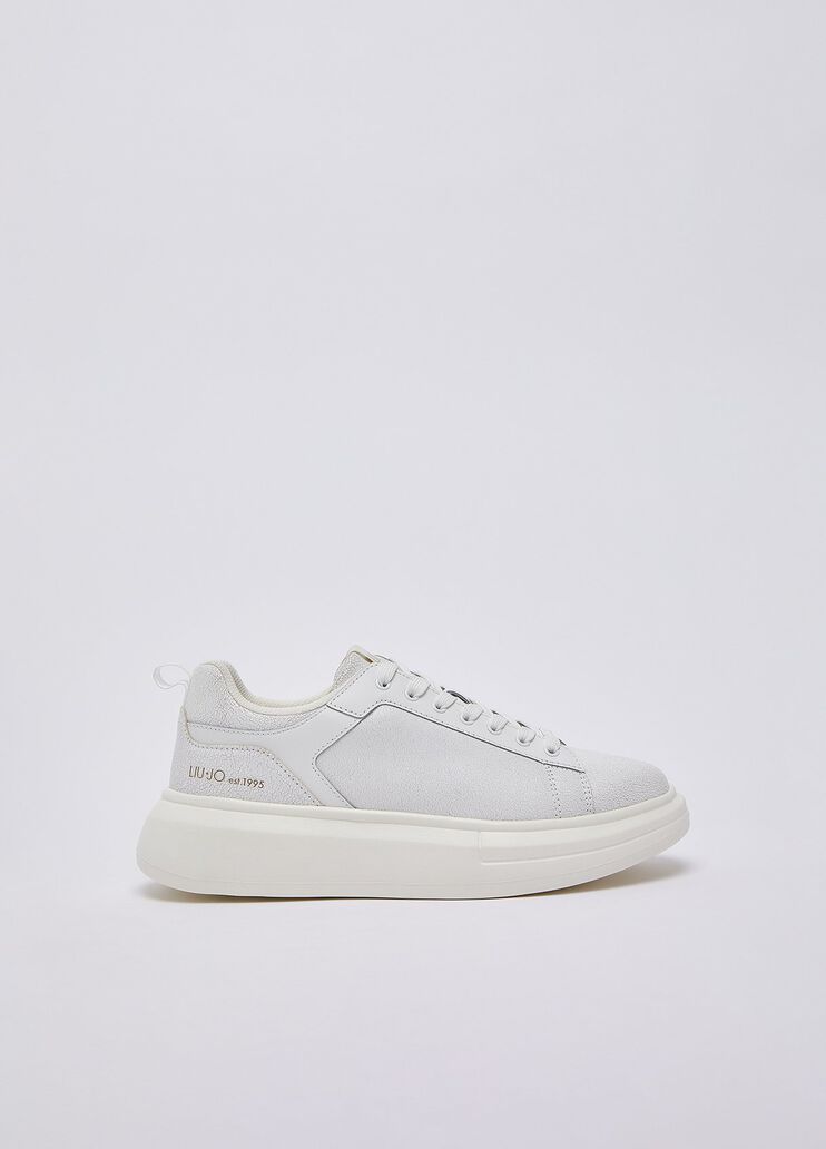 Plateau-Sneaker mit Crackle-Effekt Wei&szlig; Liu Jo - medium