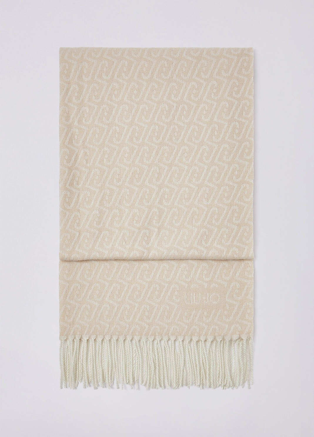 Stole with monogram logo beige Liu Jo - large image number 2