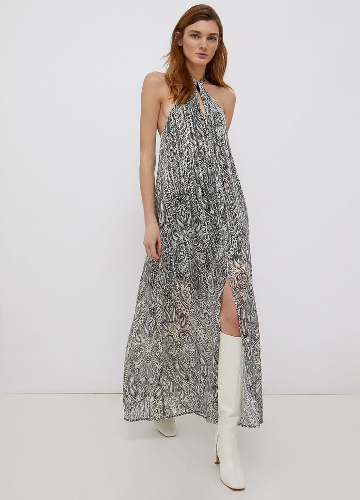 Long dress with bow white/black Liu Jo - large image number 3 Long dress with bow white/black Liu Jo - large image number 3