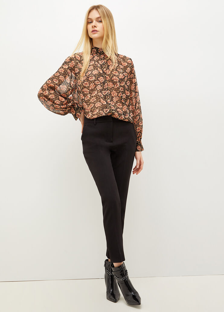 Eco-friendly floral shirt floral black Liu Jo - look Eco-friendly floral shirt floral black Liu Jo - look