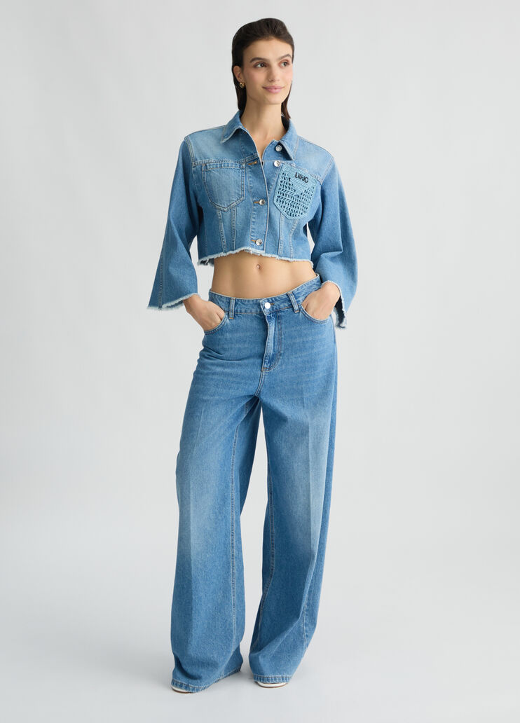 High-rise flared jeans blue denim Liu Jo - medium High-rise flared jeans blue denim Liu Jo - medium